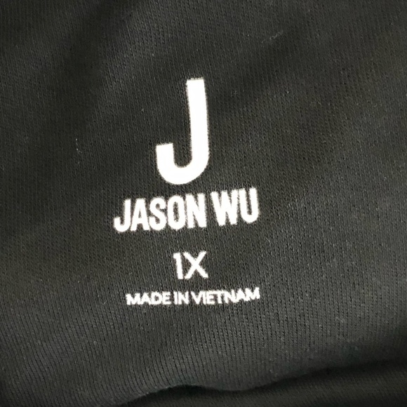 Jason Wu Black mesh, ruffle sleeves T-shirt - Picture 4 of 10